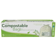 ECO-SAFE Compostable 39 gal Lawn & Leaf Bags Twist Tie 5 pk, 5PK C042787S